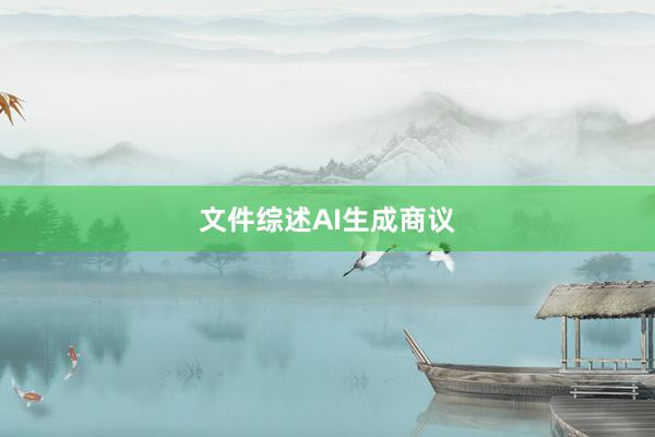 文件综述AI生成商议